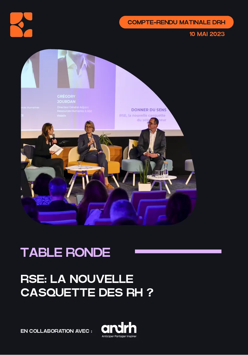 CR Matinale DRH - Table Ronde - RSE, la nouvelle casquette des RH
