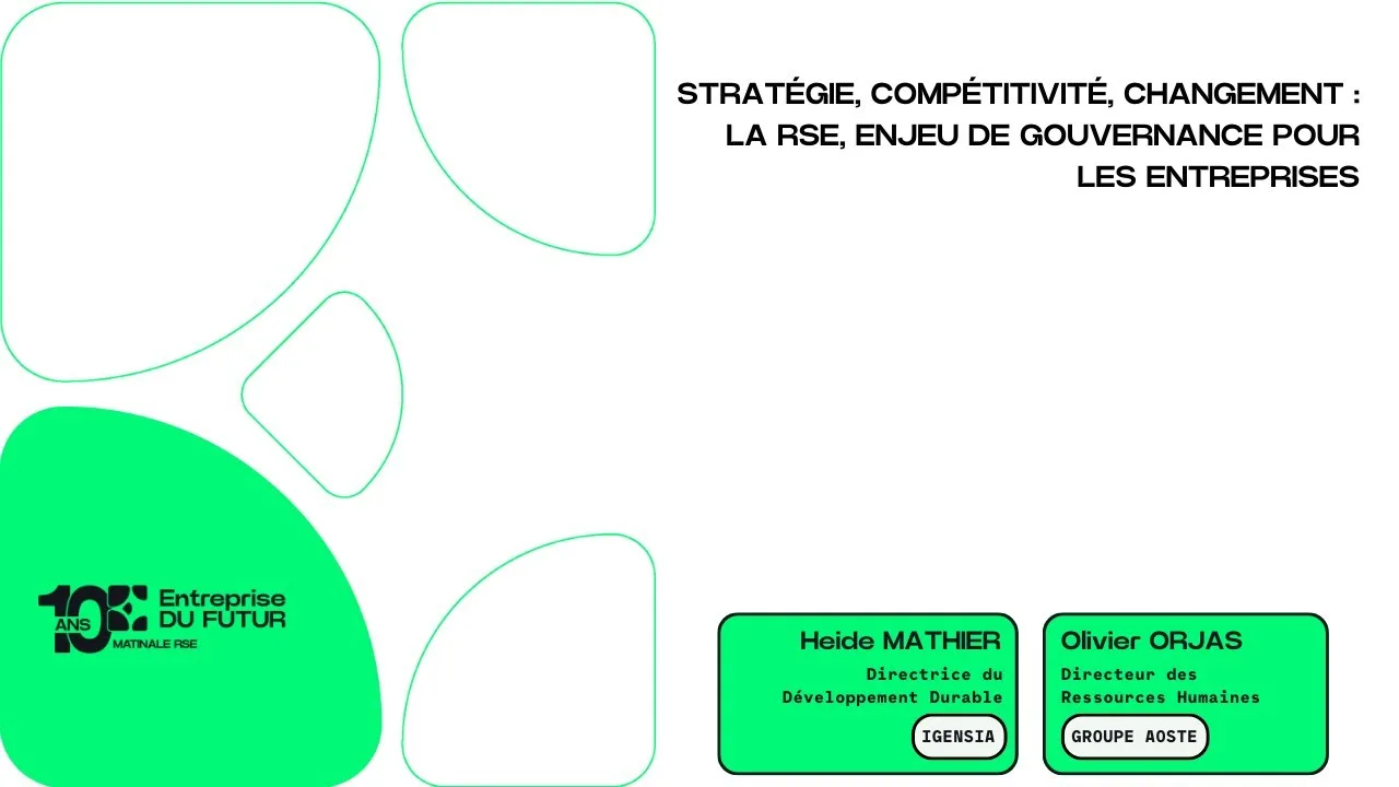 Keynote avec Heide MATHIEU & Olivier ORJAS - MATINALE RSE